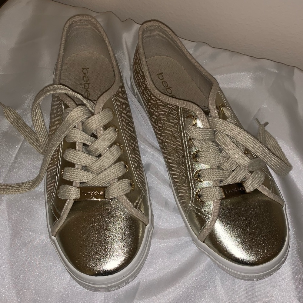 Bebe Gold Sports Sneakers 7.5